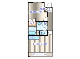 ボヌ－ル泉中央の物件間取画像